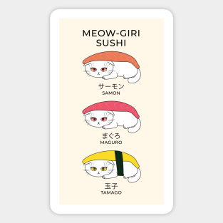 Meow-giri Nigiri Sushi Cats Magnet